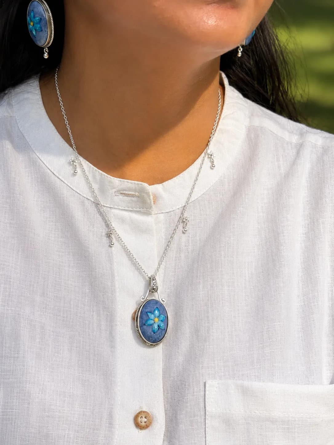 Indigo Whisper Pendant